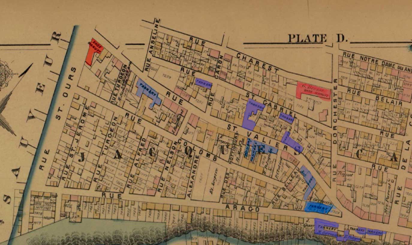 Plan tanneries Jacques-Cartier agrandi